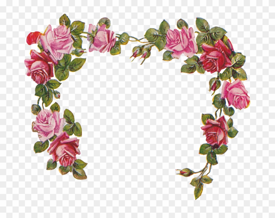 Free Flower Banner - Flower Frame No Background Clipart
