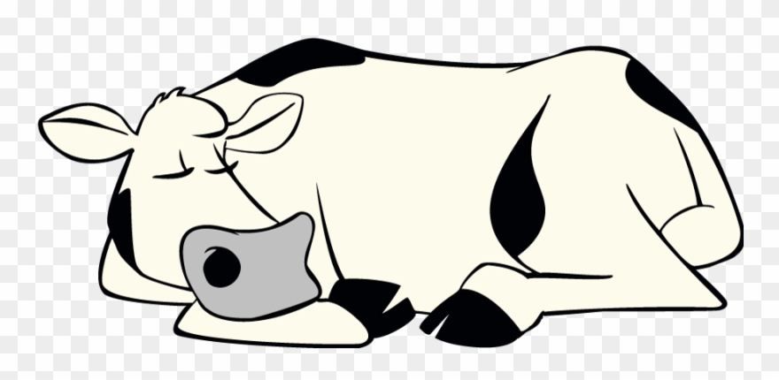 Sleeping Cow - Cattle Clipart