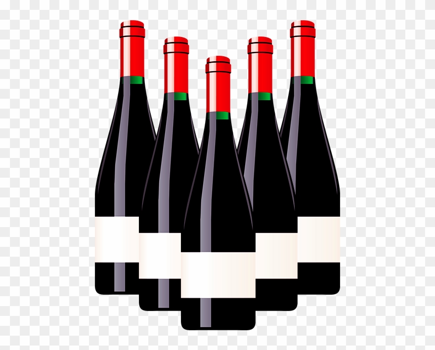 Milk Clipart Empty Glass - Transparent Background Wine Bottle Clipart - Png Download