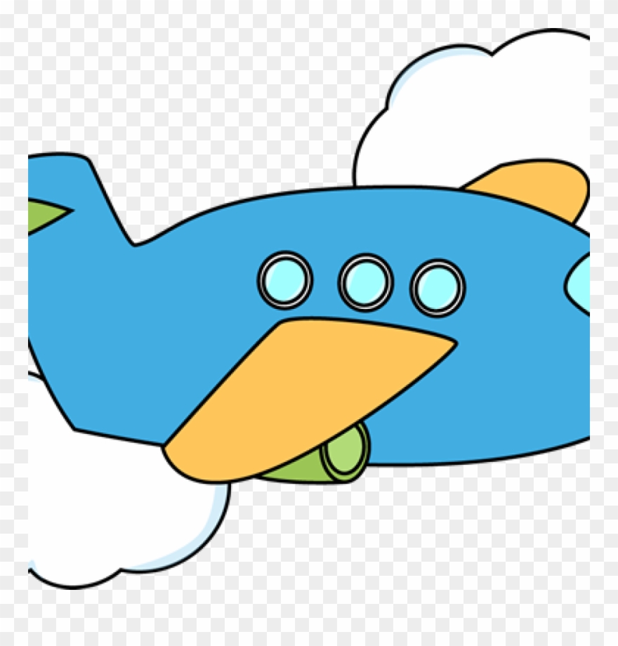 Airplane Clipart Cute Airplane Airplane Flying Through - Airplane - Png Download