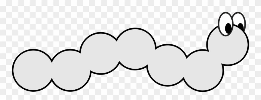 Black And White Drawing - Caterpillar Clipart Black And White - Png Download