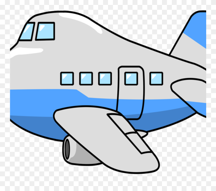 Download Airplane Clipart Free - Aeroplane Cartoon Transparent Background - Png Download