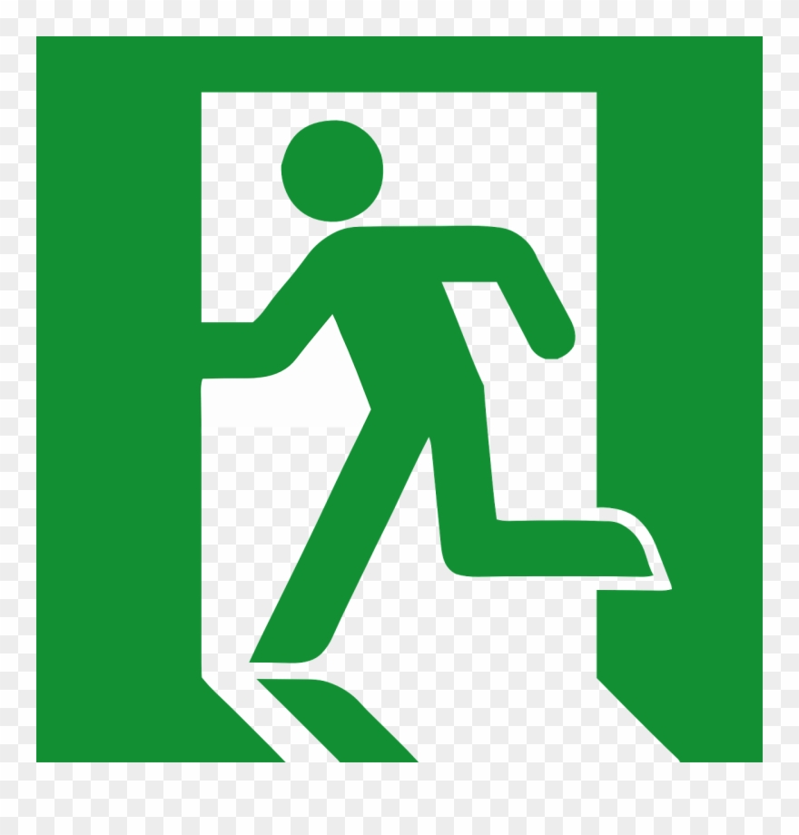 Popular Images - Fire Exit Sign Vector Clipart