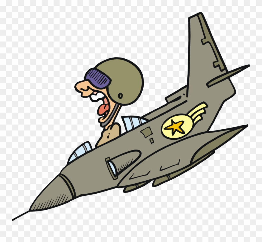 Free Cartoon Military Fighter Jet Vector Art Clip Art - Cartoon Fighter Jet Png Transparent Png