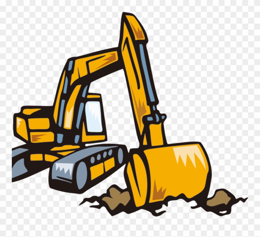 Svg Royalty Free Backhoe Loader Clipart - Retroexcavadora Dibujo - Png Download
