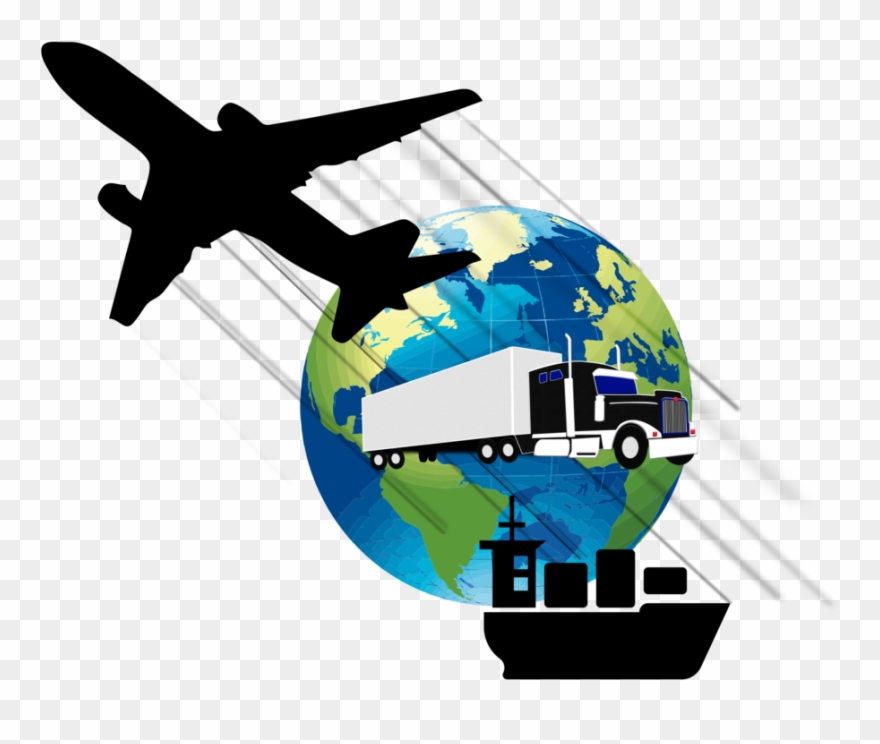 Airplane Fixed-wing Aircraft Jet Aircraft Cargo - Imprinted Globe Luggage Tag Clipart