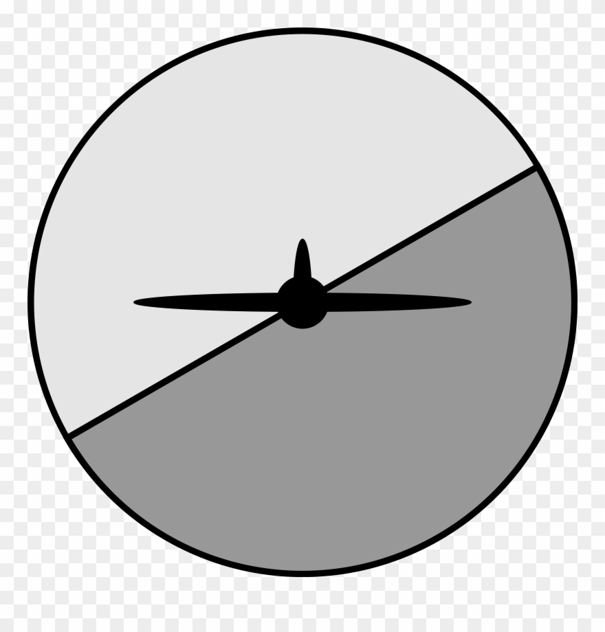 Attitude Indicator Airplane Aviation Horizon Aircraft - Artificial Horizon Icon Clipart