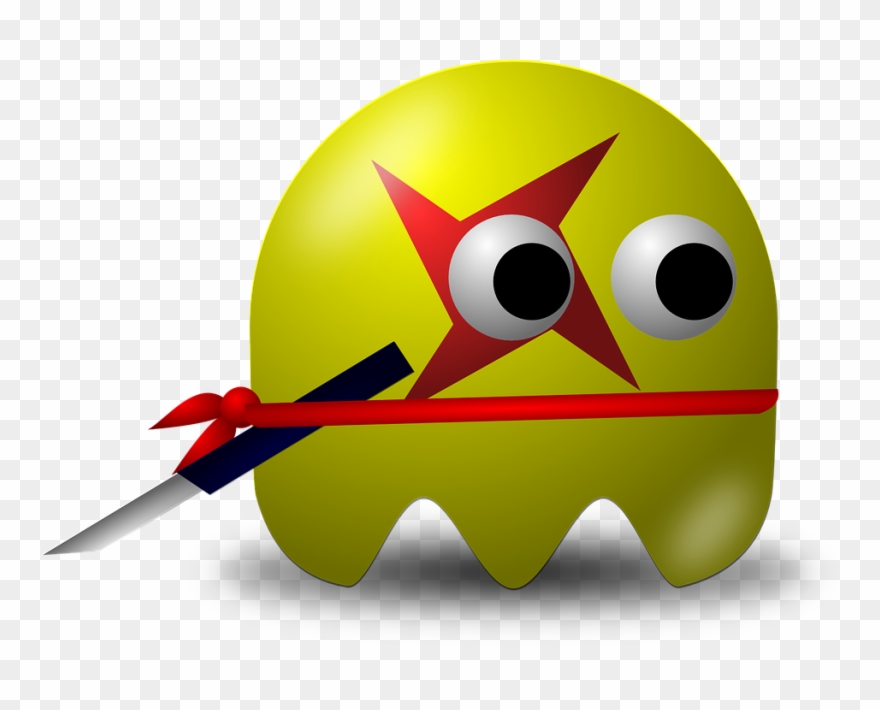 Warrior, Fighter, Ninja, Baddie, Japanese, Pacman - Cartoon Ninja Clipart