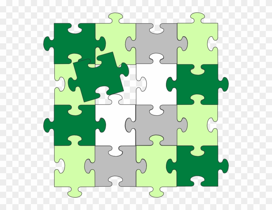 How To Set Use Green Jigsaw Puzzle Bigger Clipart - Jigsaw Puzzle Green - Png Download