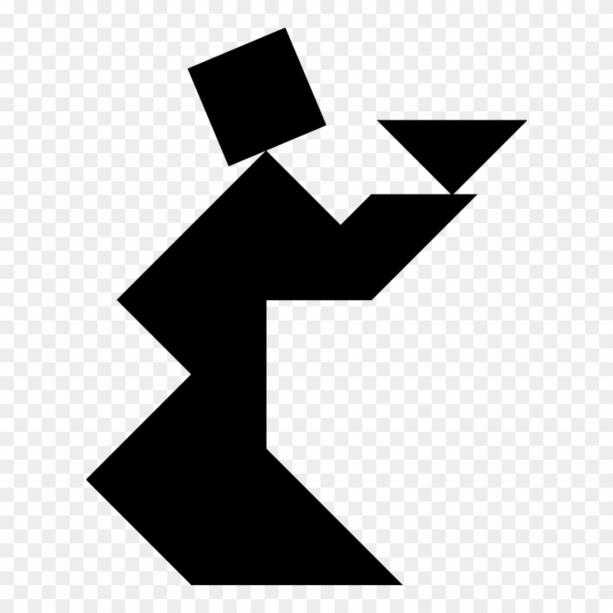Tangram Jigsaw Puzzles Black And White Computer Icons - Clipart Tangram - Png Download