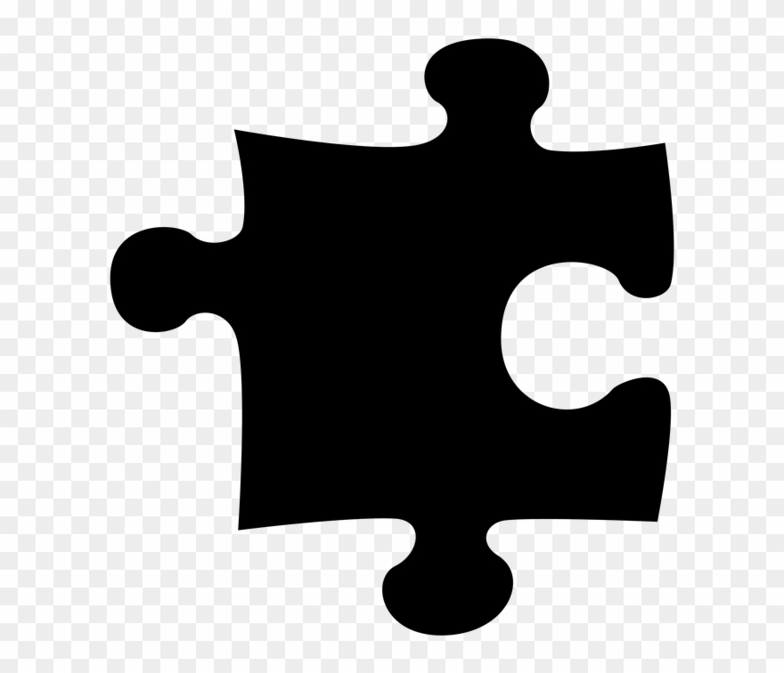 Puzzle Clipart Drawing - Jigsaw Piece Pic Black And White - Png Download