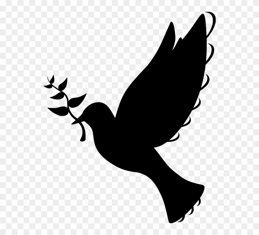 Free Photo Silhouette Symbol Flying Olive Branch Peace - Batak Christian Protestant Church Clipart