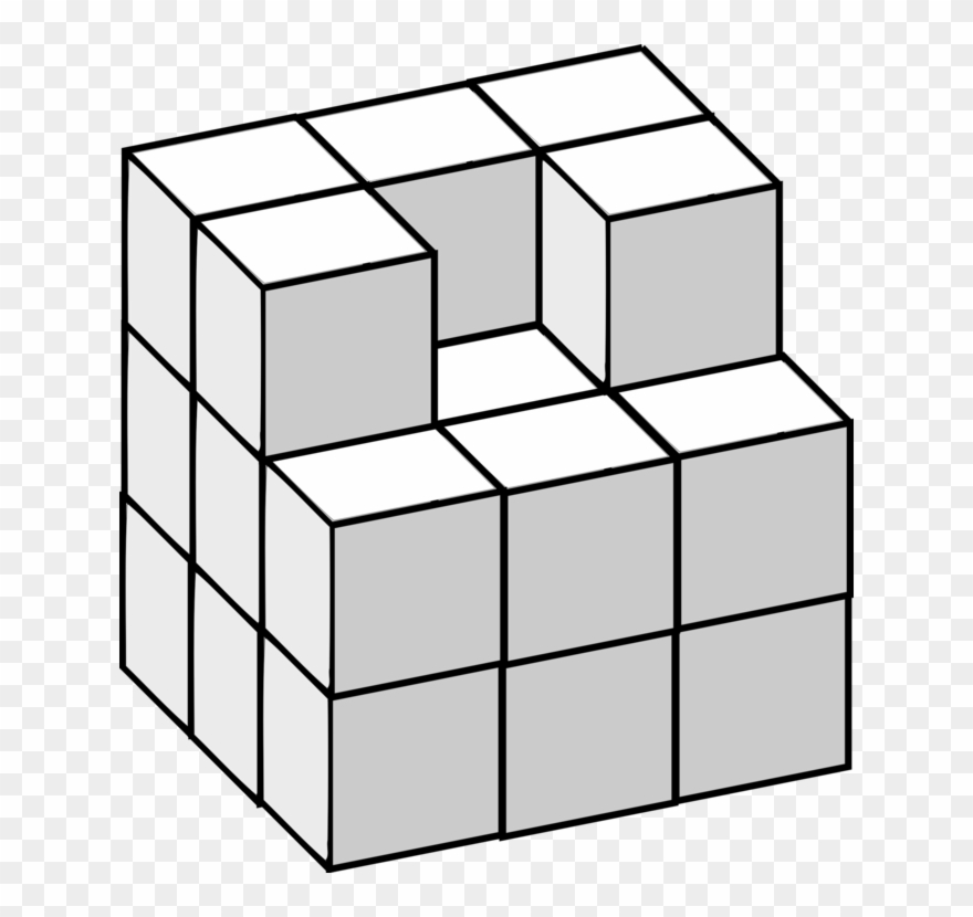 Three-dimensional Space Rubik's Cube Jigsaw Puzzles - Clip Art Cube Puzzle Svg - Png Download