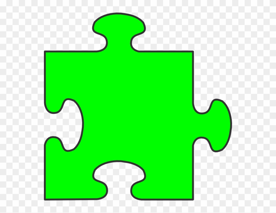 Blue Border Puzzle Piece Top Clip Art At Clker - Clip Art Puzzle Pieces Png Transparent Png