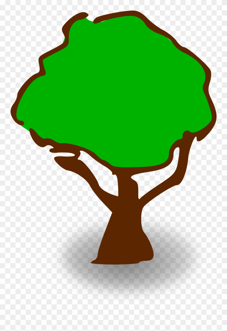 Big Image - Cartoon Tree Transparent Background Clipart