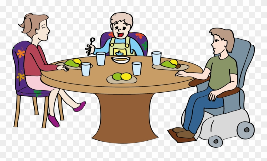 Mehrere Kinder Und Junge Erwachsene Essen Gemeinsam - Zusammen Essen Clipart - Png Download