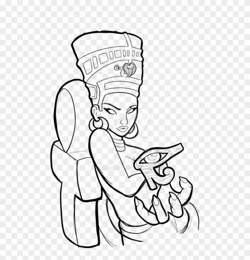Clip Art Free Download Nefertiti And By Hojo - Drawing - Png Download