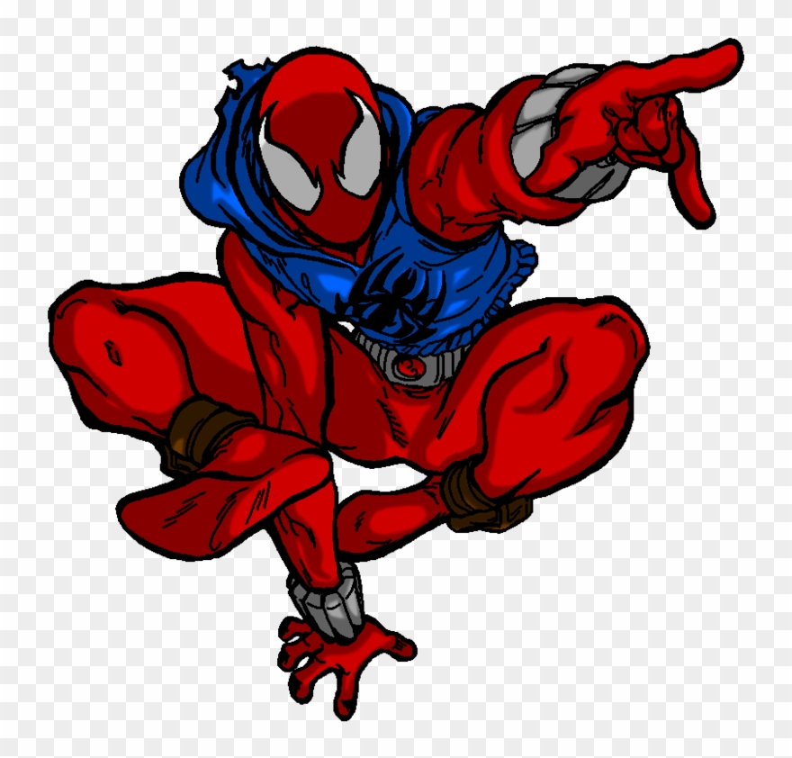 #spiderman #scarlet #clip #art - Scarlet Spider Dibujo - Png Download
