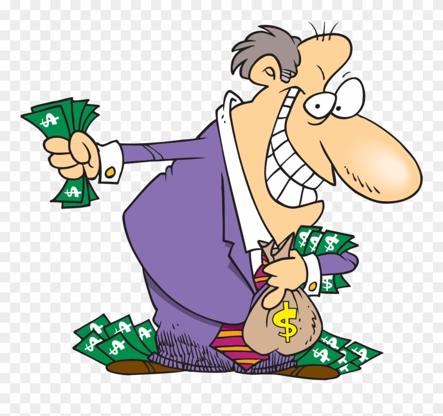 Dream Clipart Rich Man - Rich Man Cartoon Png Transparent Png