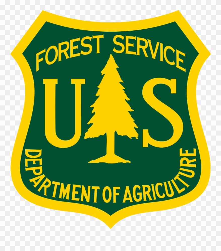 White Letters On Black Background - Forest Service Logo Png Clipart