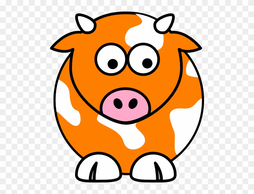 Cow Clipart Yellow - Giraffe Cartoon Black And White - Png Download