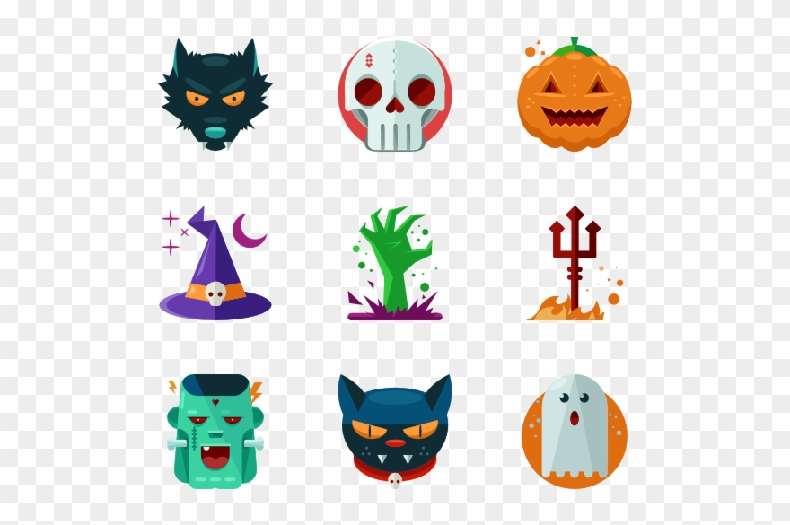 Icon Packs Vector - Halloween Icons Png Transparent Clipart
