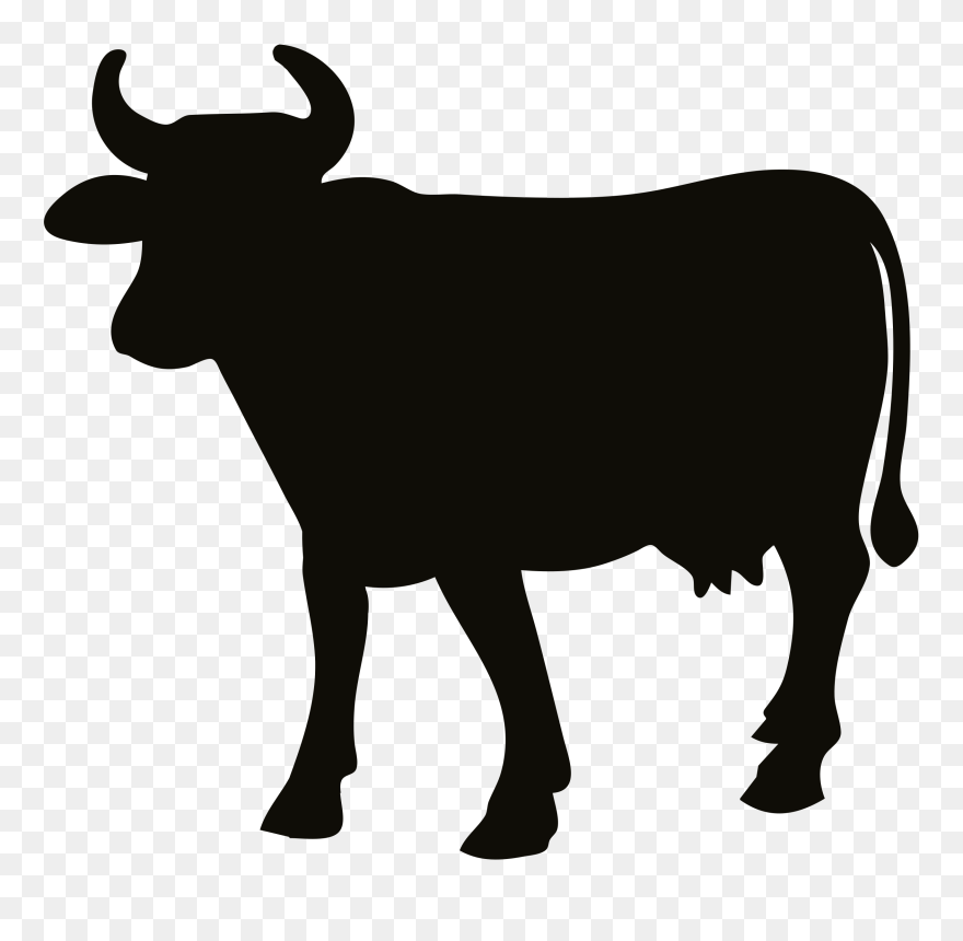 Clipart Cow Silhouette - Cow Silhouette Png Transparent Png