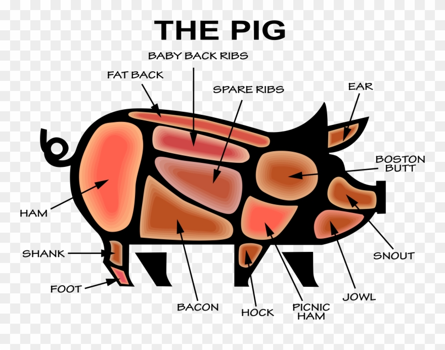 Big Image - Delen Van Het Varken Clipart