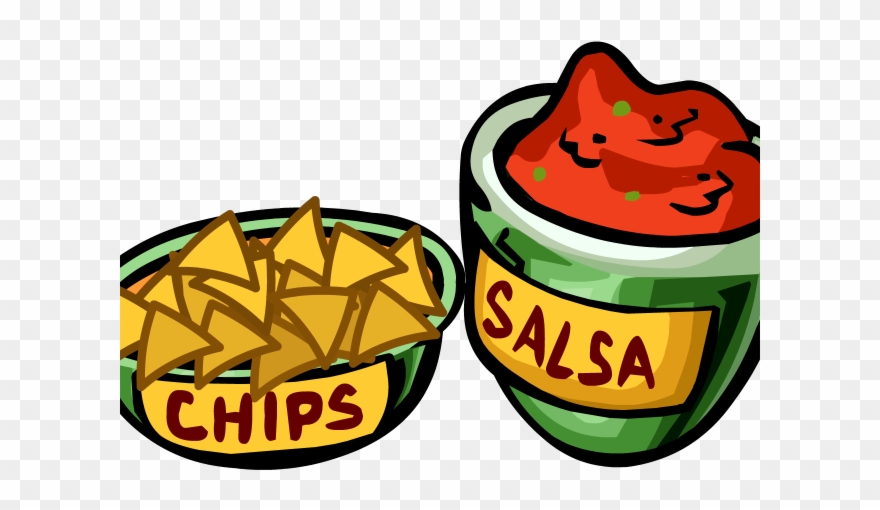 Clip Art Library Library Chips Free On Dumielauxepices - Clipart Chips And Salsa - Png Download