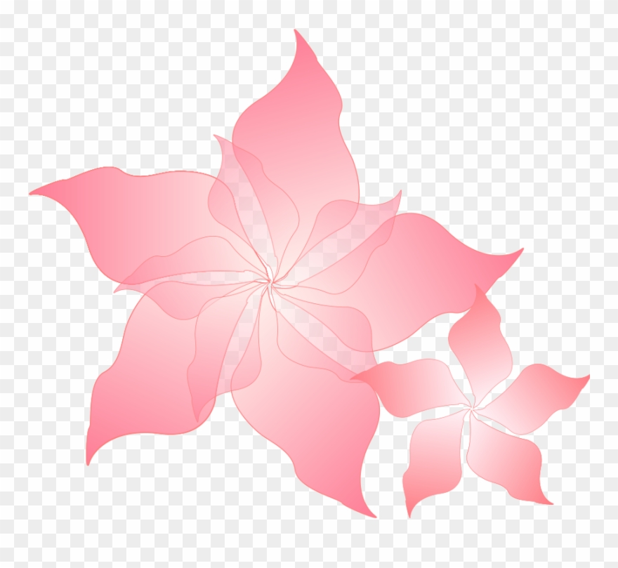 Petal Clipart Large - Vector Pink Flower Png Transparent Png