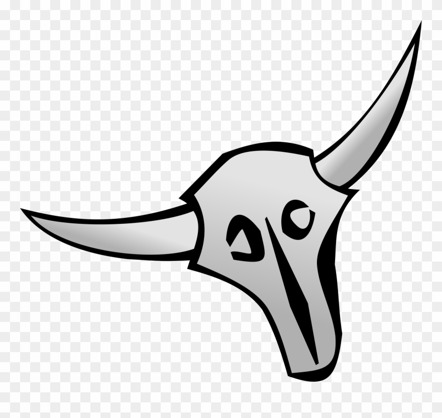 All Photo Png Clipart Cattle Bull Skull Drawing Horn - Draw Cartoon Cow Skull Transparent Png