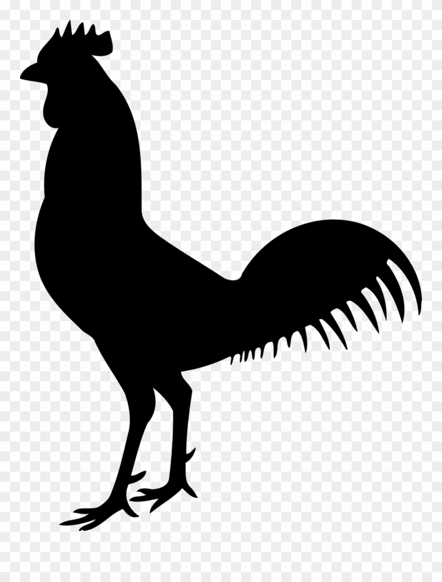Onlinelabels Clip Art - Cock Silhouette - Png Download