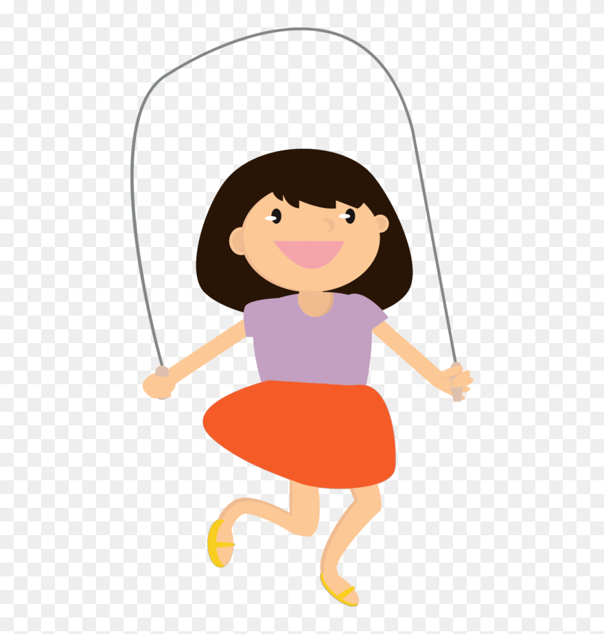 Jump Ropes Jumping Sports Climbing Cartoon Girl Jump Roping Clipart