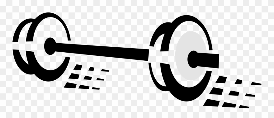 Vector Black And White Library Weightlifting With Weight - Weight Training Clipart