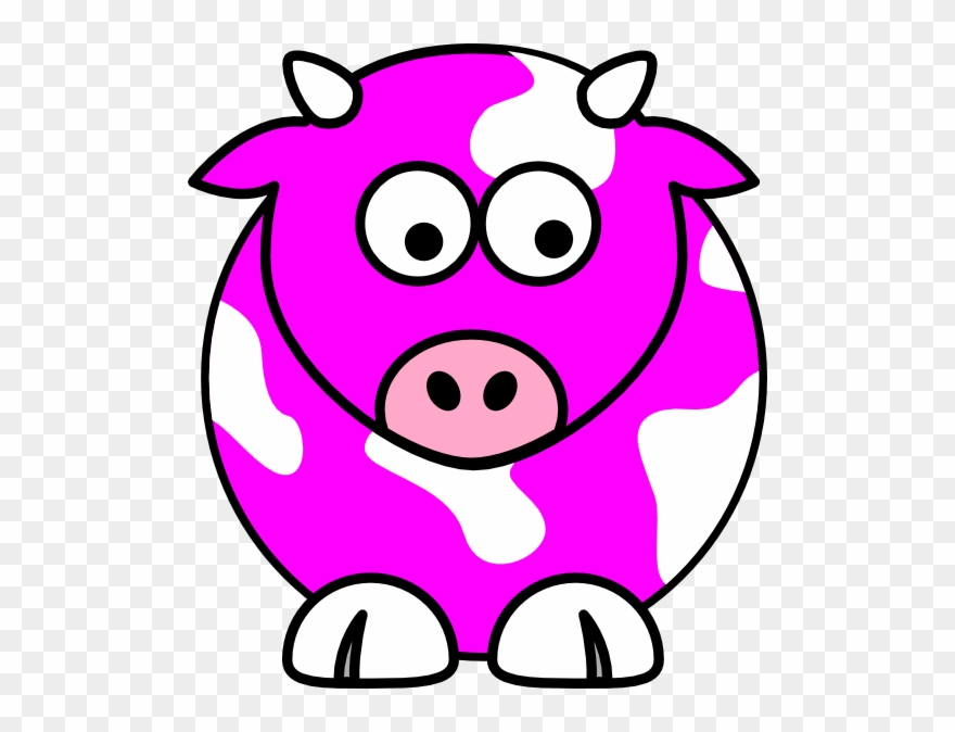 Pink And Blue Cow Clipart