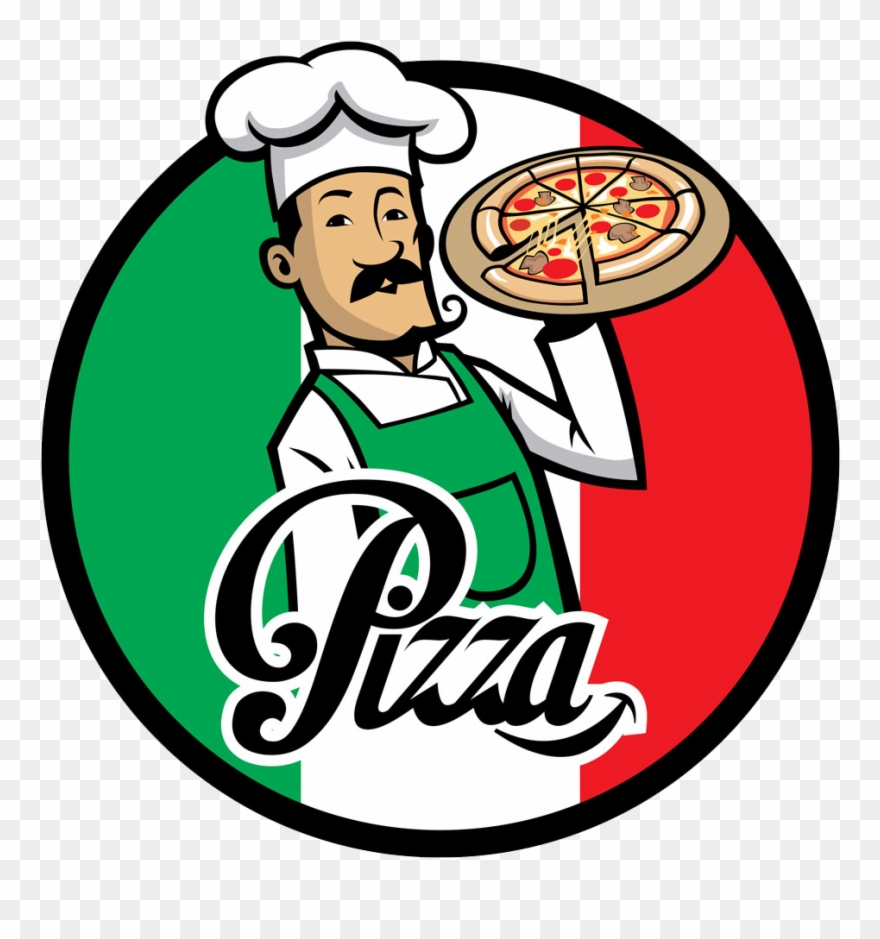 Pizza Delivery Italian Cuisine Chef - Cartoon Chef Pizza Logo Clipart