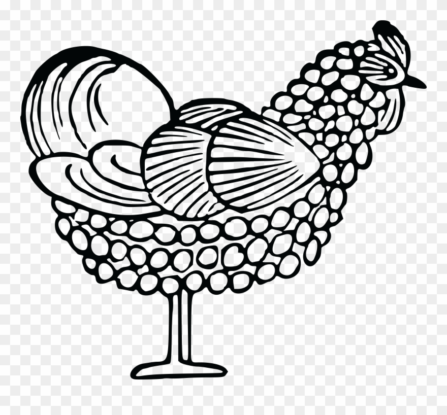 Rooster Chicken Line Art Landfowl Drawing - Chicken Clipart