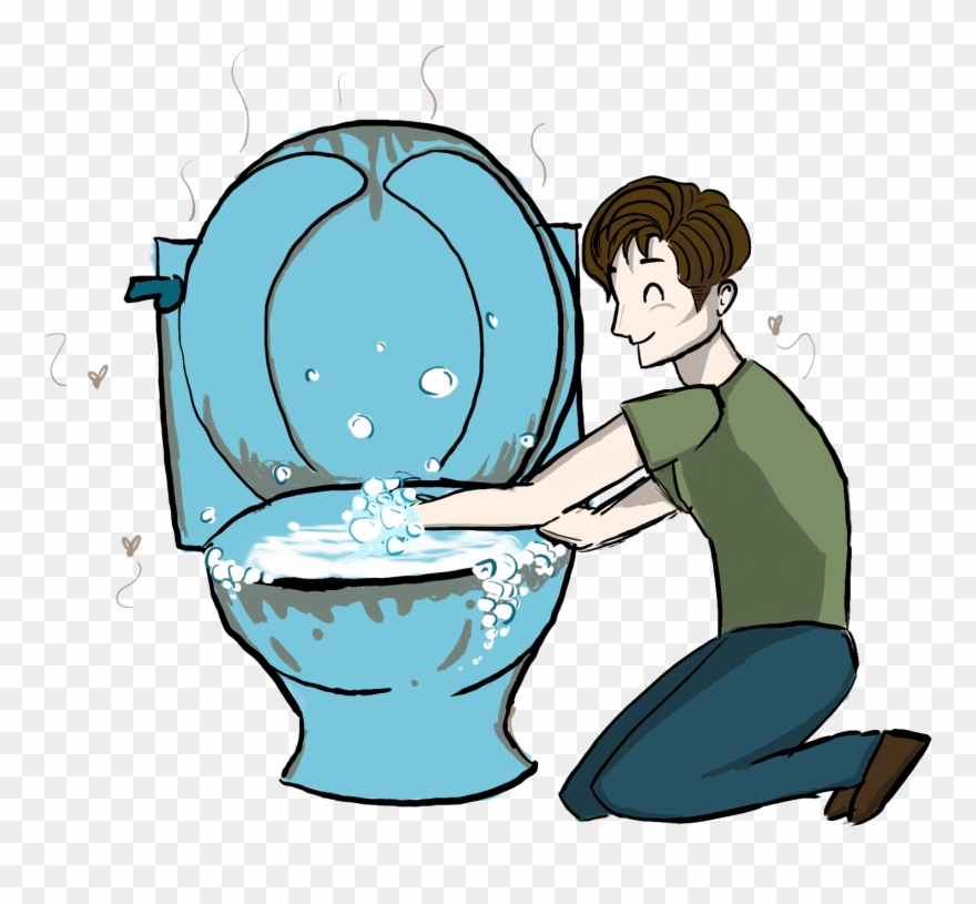 Clipart Toilet Flush Toilet - Clip Art - Png Download