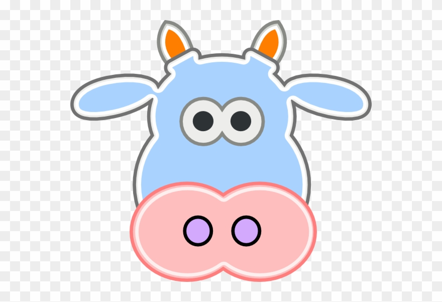 Cow Head Clipart - Cow Cartoon Face Mask - Png Download