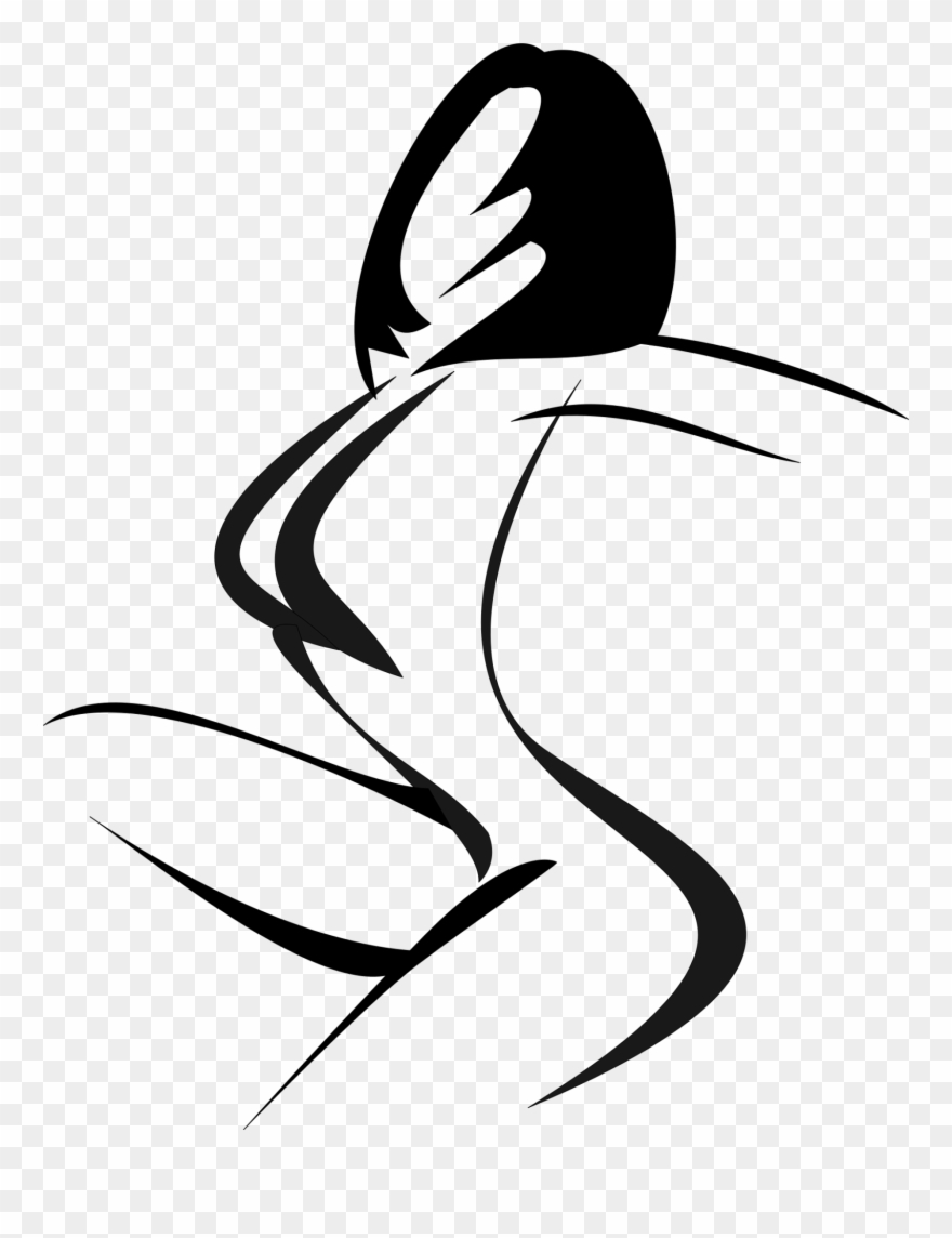 Shaow Clipart Female Body - Stylized Woman Silhouette - Png Download