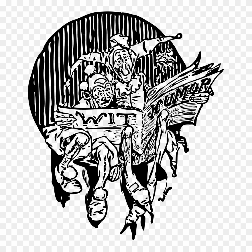 Jester Clip Art Download - Court Jester Reading - Png Download