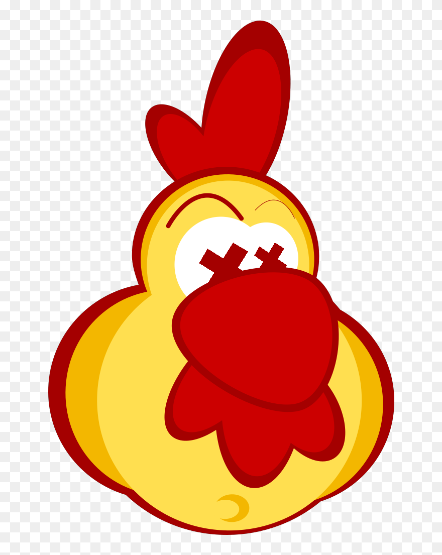 Chicken Cartoon Face - Dead Chicken Cartoon Clipart