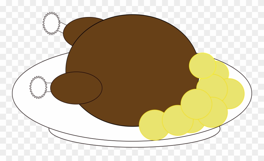 Stuffing Turkey Meat Pilgrim Cornbread - Thanksgiving Stuffing Clip Art - Png Download