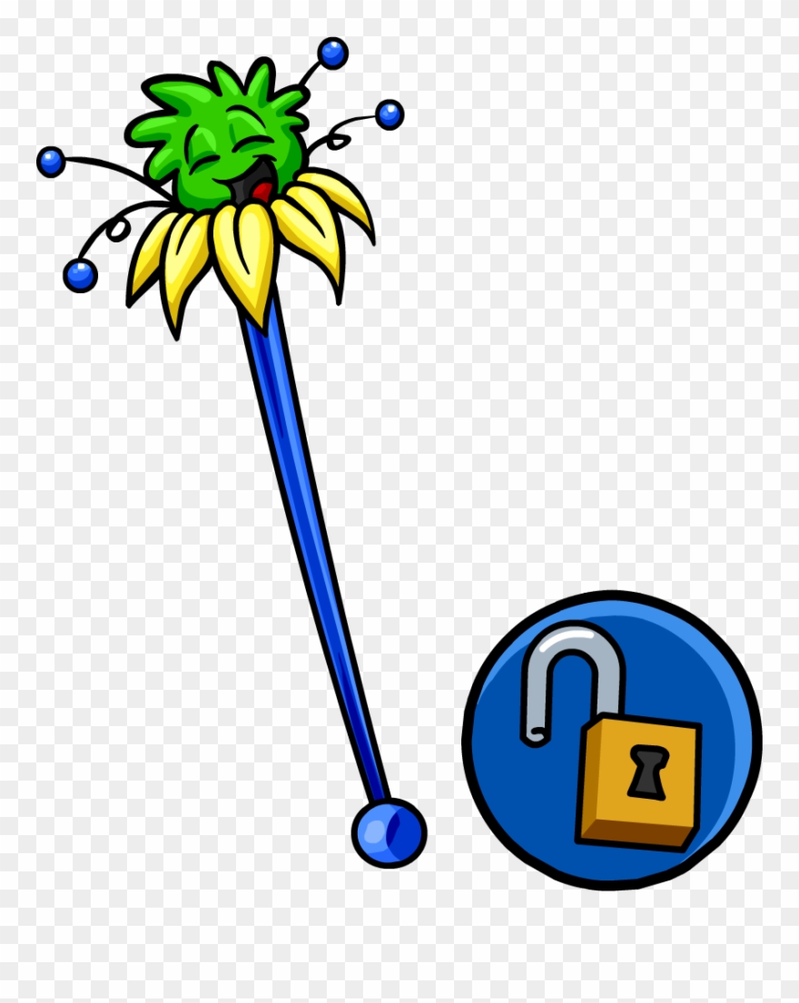 Jester Clipart Staff - Club Penguin Mp3000 - Png Download