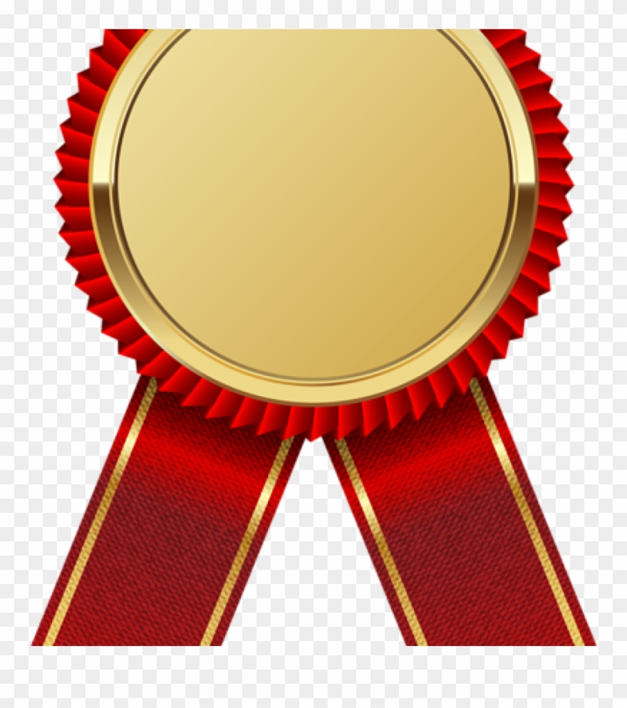Ribbon Clipart Gold Medal With Red Png Image Frames - Gold Ribbon Png Transparent Png