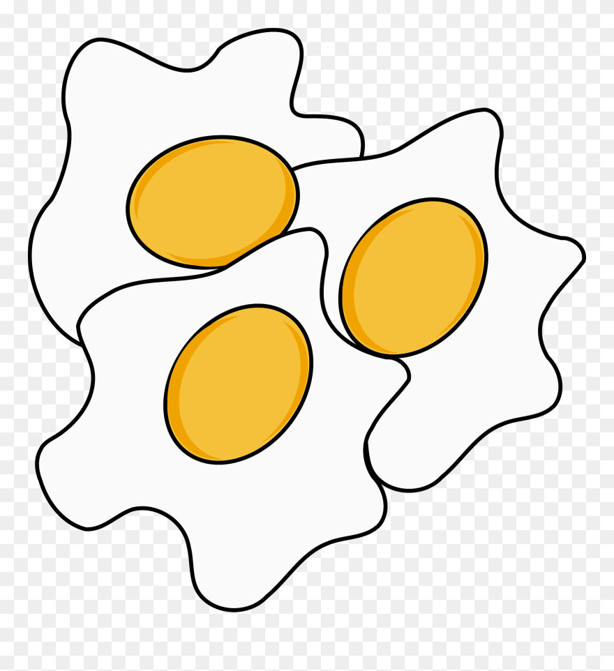 Eggs, Food, Breakfast, Yolk, Chicken, Fried, Sunny - Eggs Clip Art - Png Download
