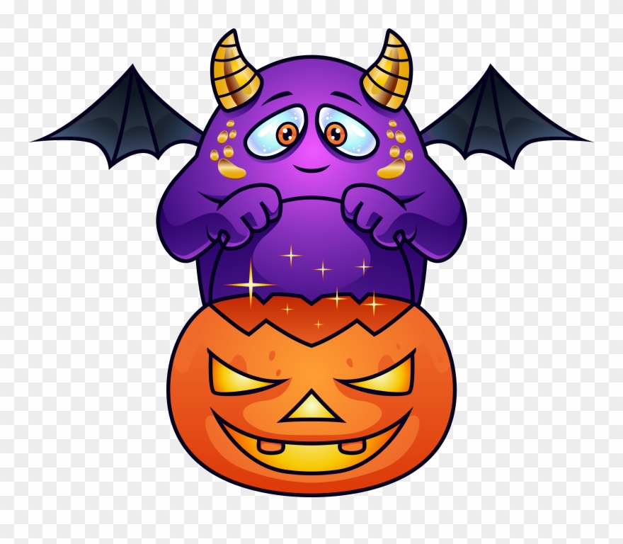 Cartoon Halloween Monster Transparent Clipart