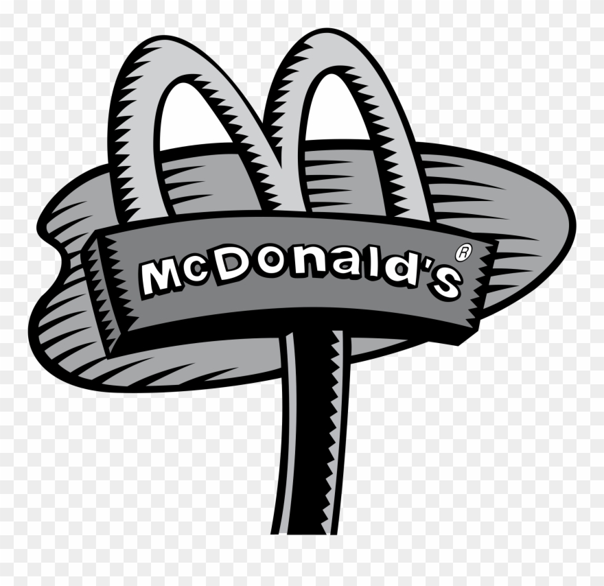 Mcdonalds Clipart Black And White - Mcdonalds Black And White - Png Download
