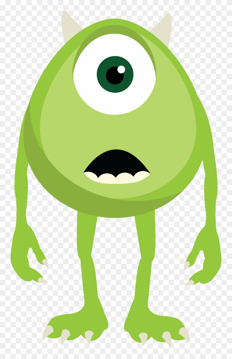 I'll Use This To Free Hand On A Cardboard For Props - Monster Inc Green Monster Clipart
