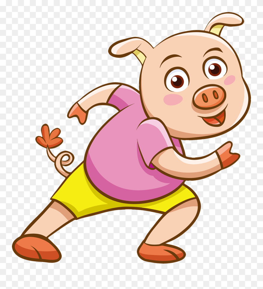 Domestic Pig Cartoon Drawing Painting Download - Cartoon Pig Clipart